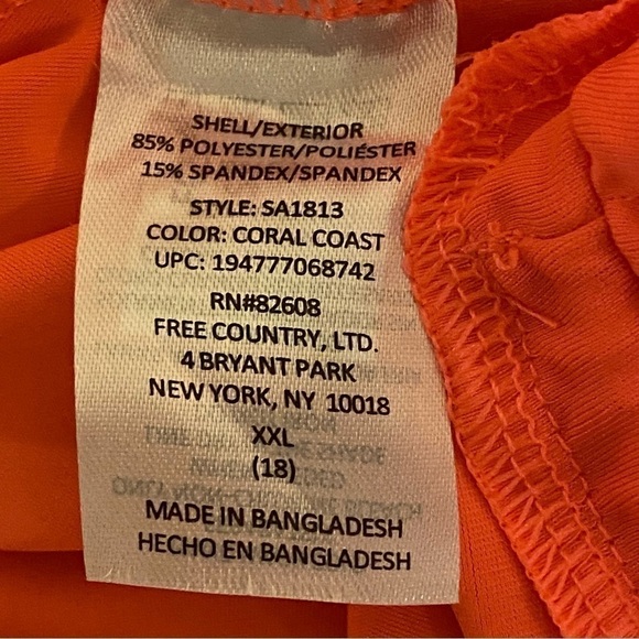 Free Country Shirt Women’s Long Sleeve 1/4 Zip Lightweight Peach Size XXL (18) - Picture 8 of 10